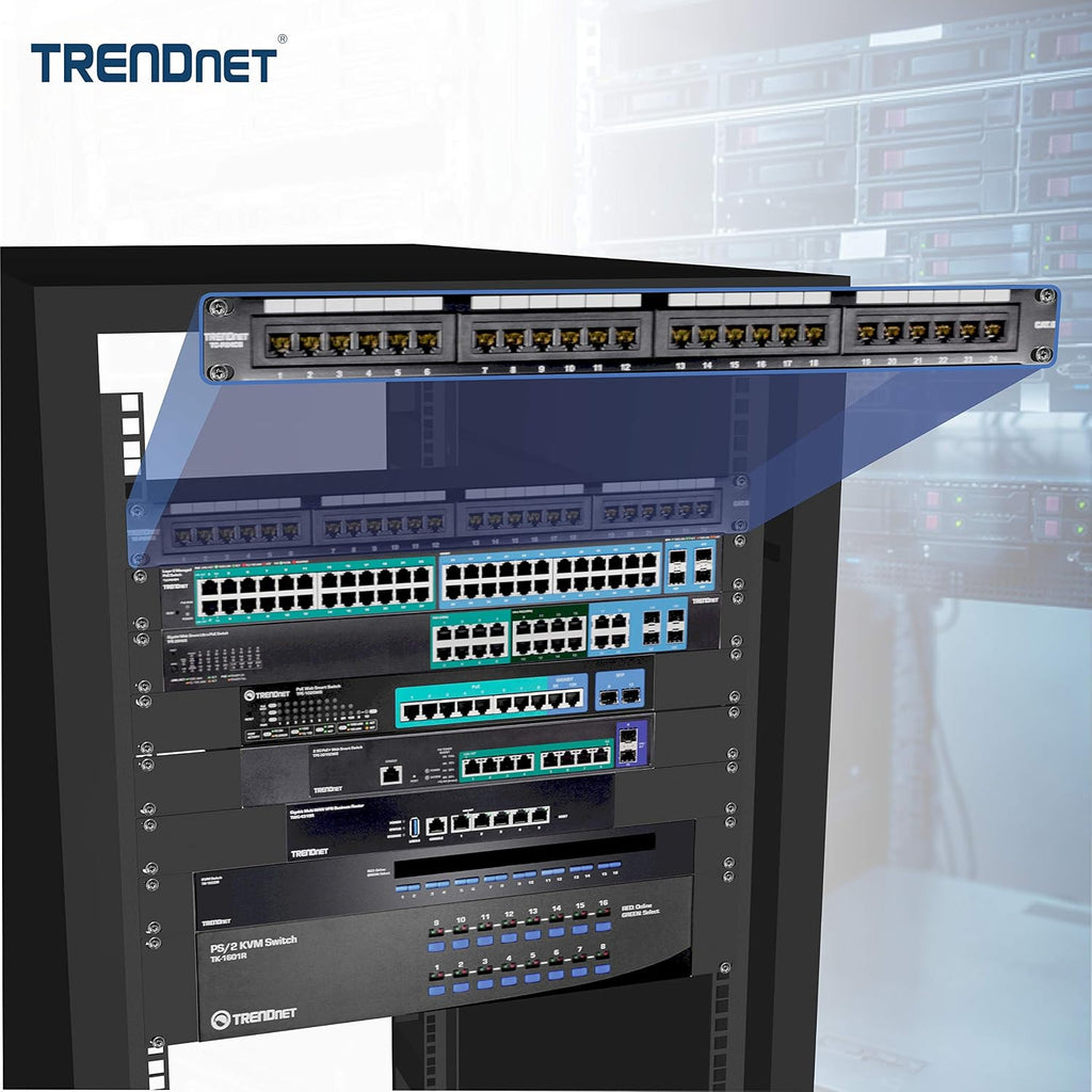 TRENDnet 24-Port Cat6 Unshielded Patch Panel,TC-P24C6