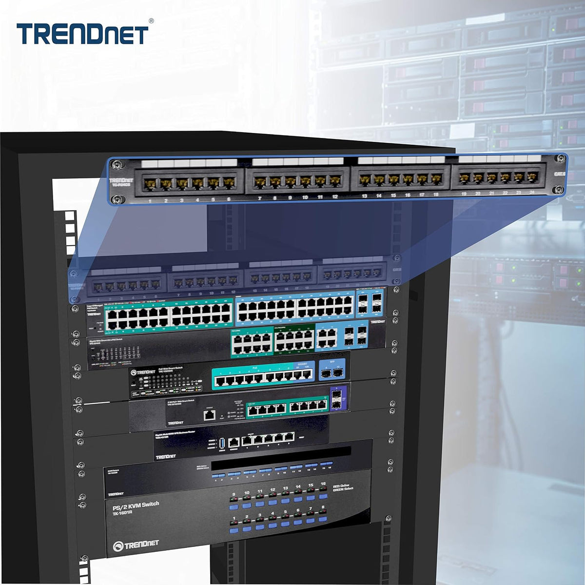 TRENDnet 24-Port Cat6 Unshielded Patch Panel,TC-P24C6