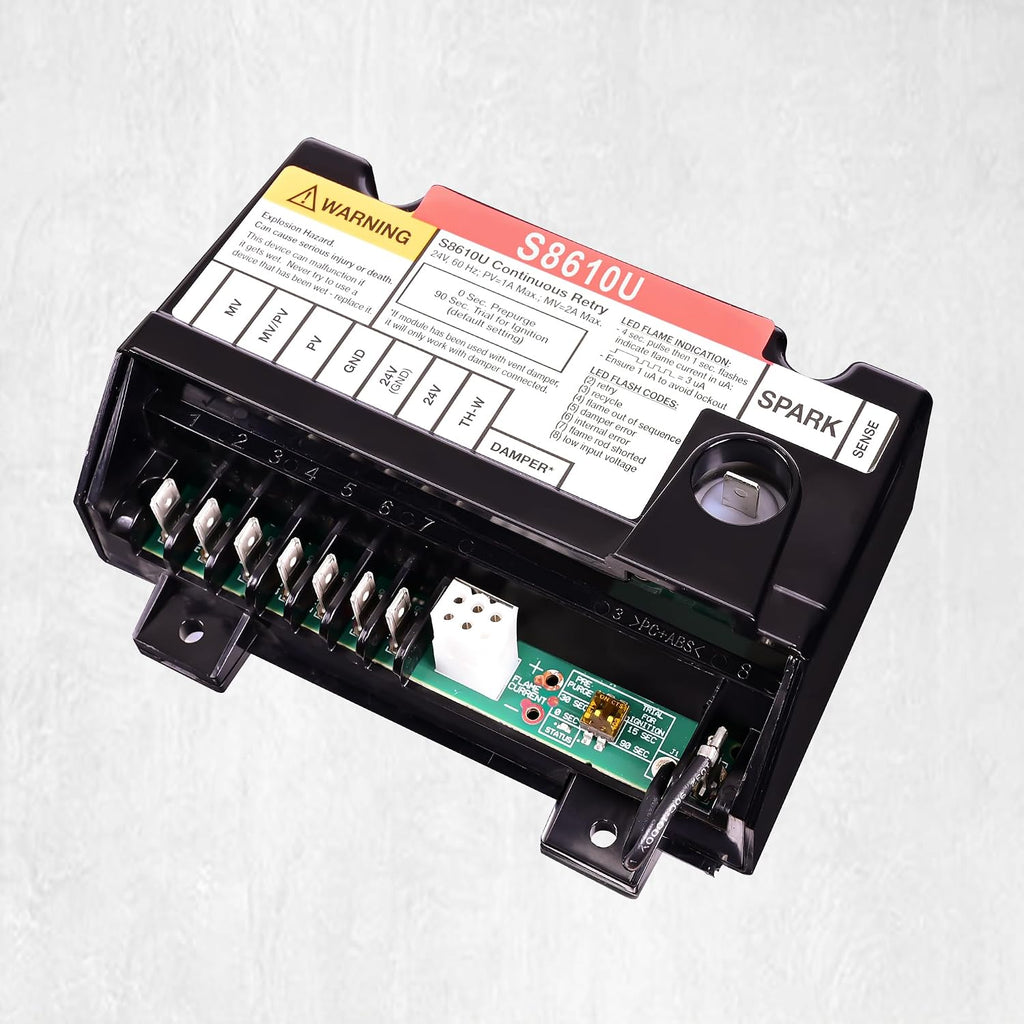 S8610U Furnace Control Board Module Replacement for Honeywell S8610U3009 S8610U1003 Universal Ignition Module Intermittent Pilot Control