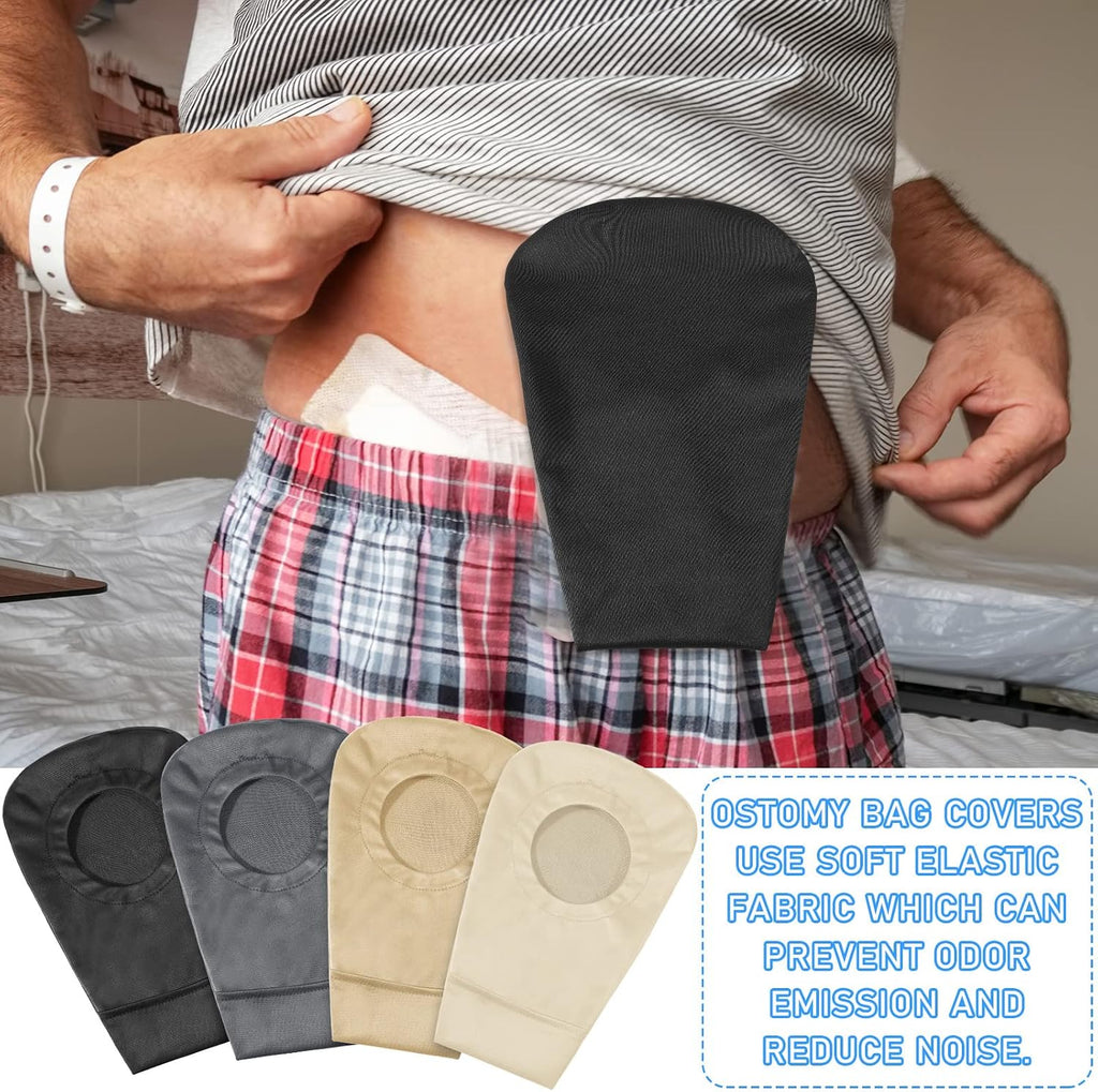 4 Pcs Ostomy Bag Covers Stretchy Washable Odor Control Women Men
