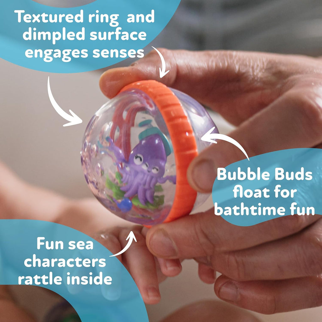 Bubbly Buds Interactive Bath Set - (4-Pack) Baby Bath Toys - 6+ Months