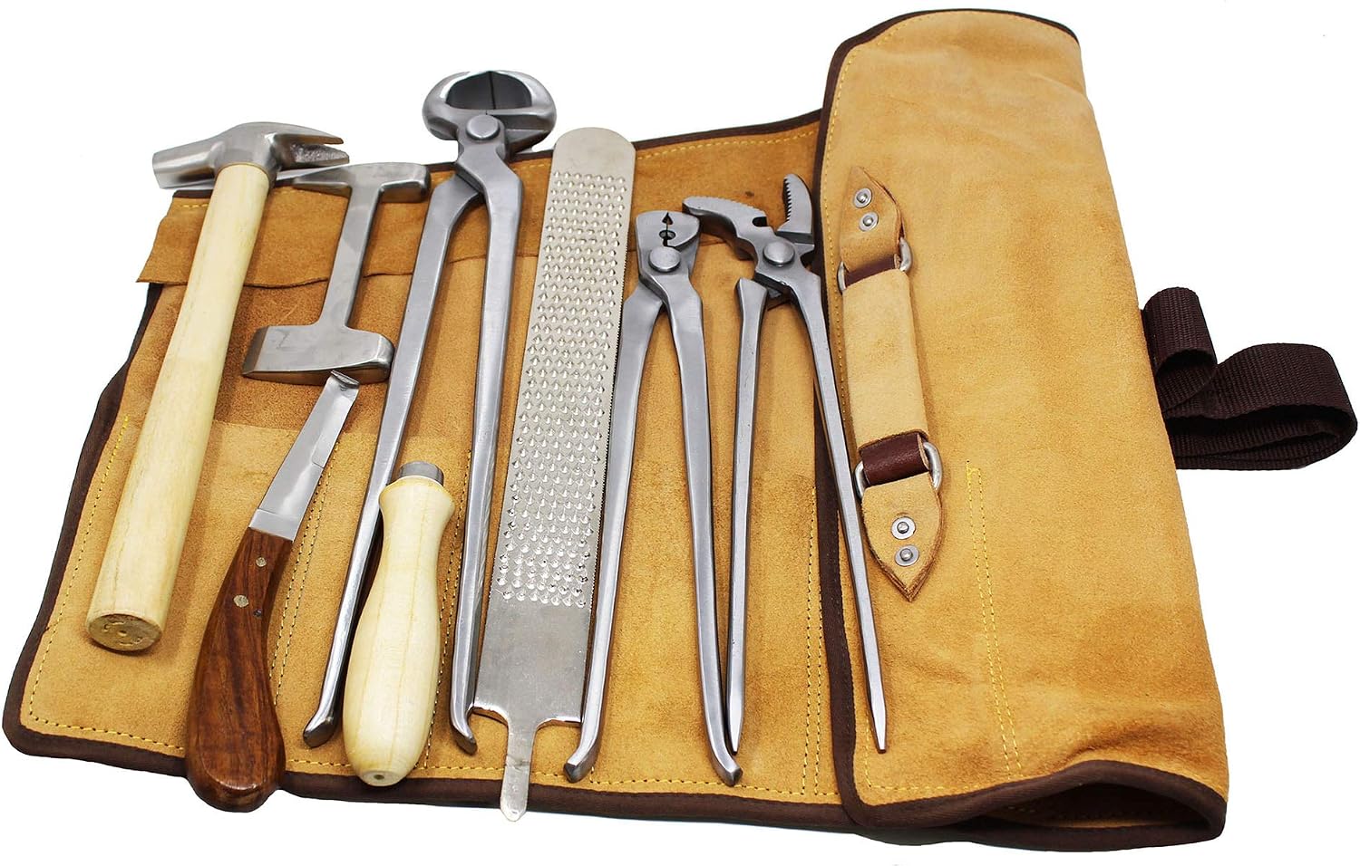 Horse Farrier Tool Kit Grooming Hoof Bot Shoe Puller Nipper Rasp 984109