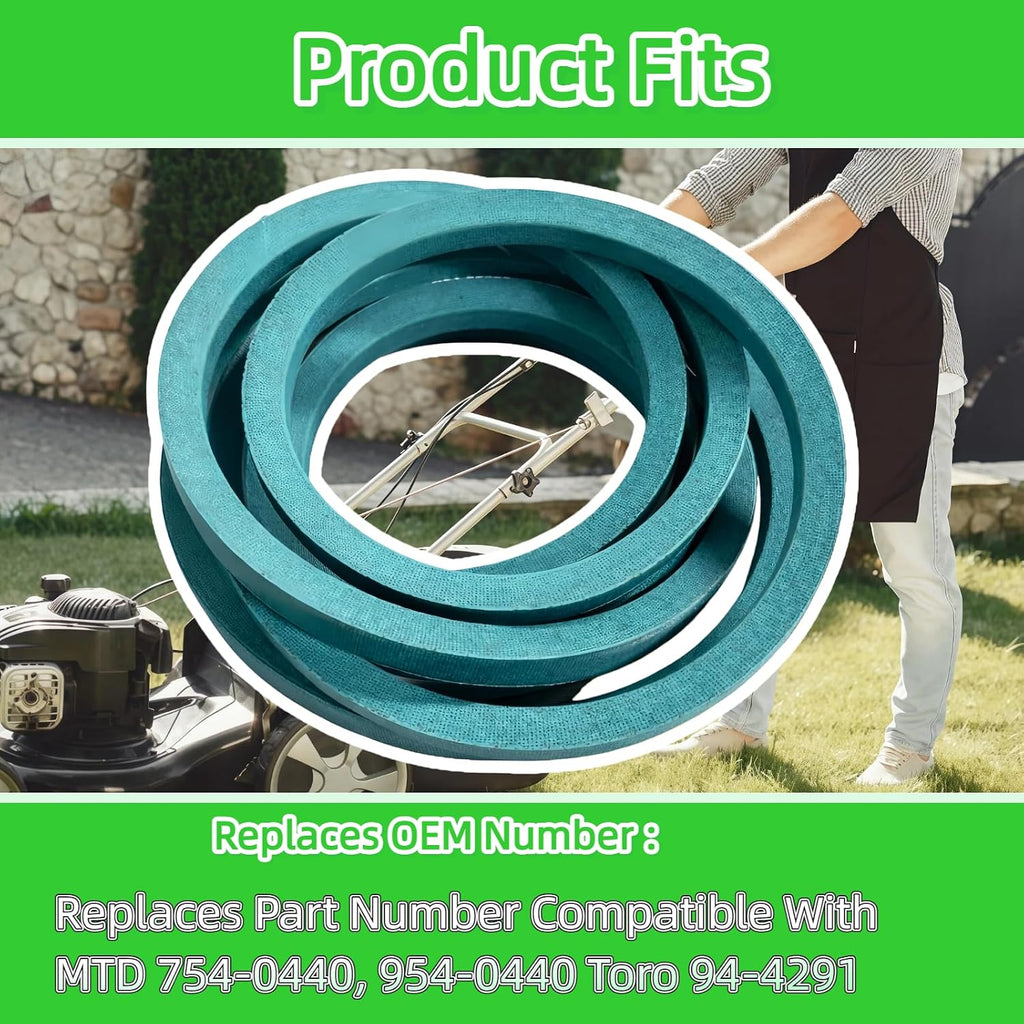 1/2" x 99"Lawn Mower Tractor Deck Belt for MTD 754-0440 954-0440 MTD LT-16 LT-165 LT-18 LT-185 with 46" Deck Toro 94-4291