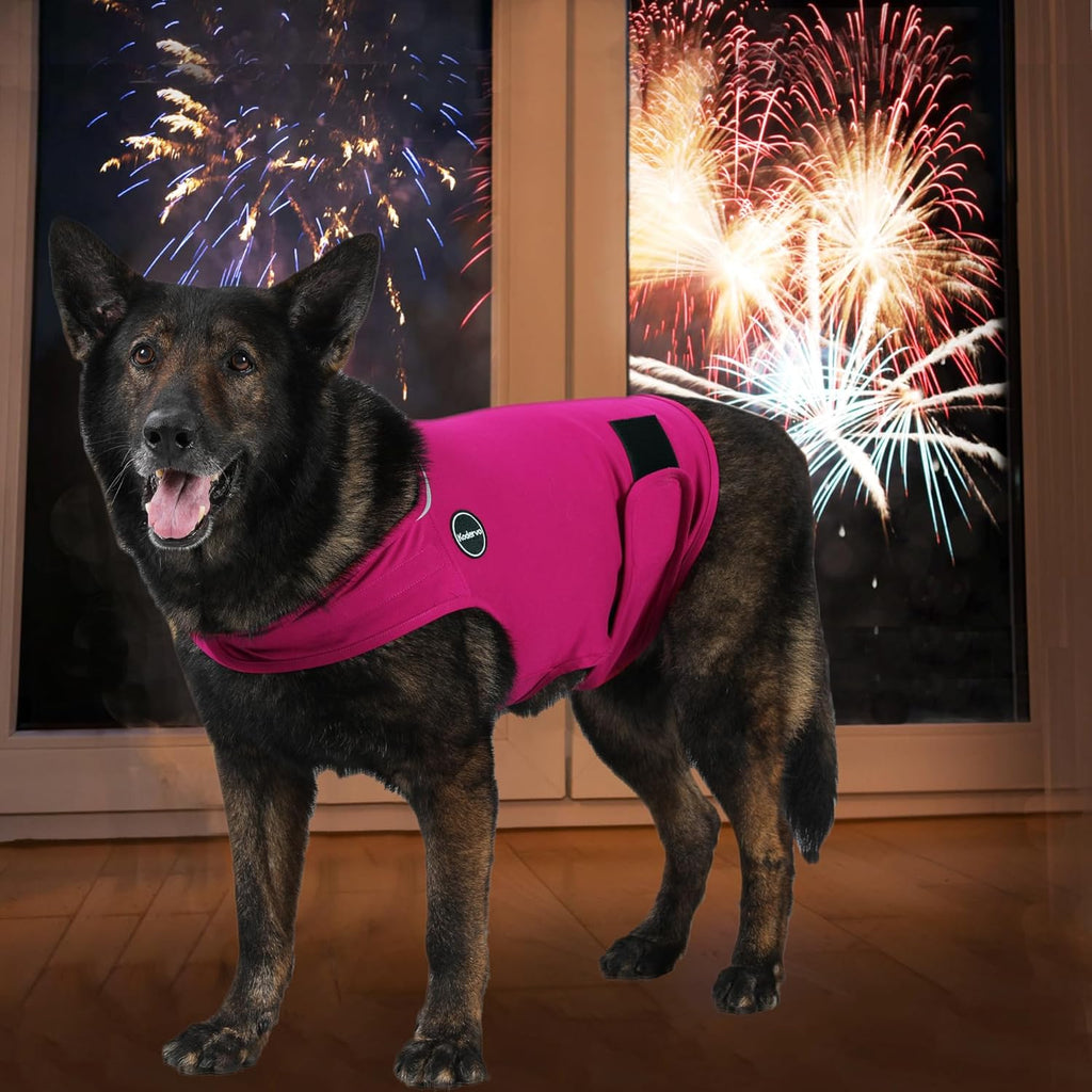Dog Anxiety Jacket, Skin-Friendly Dog Calming Shirt - Dog Coat for Thunder, Fireworks, Vet Visits and Separation