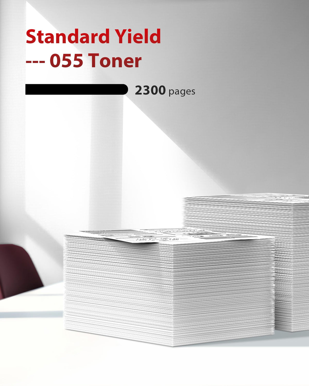 055 Compatible Replacment for Canon 055 055H Black Toner Cartridge 2 Pack