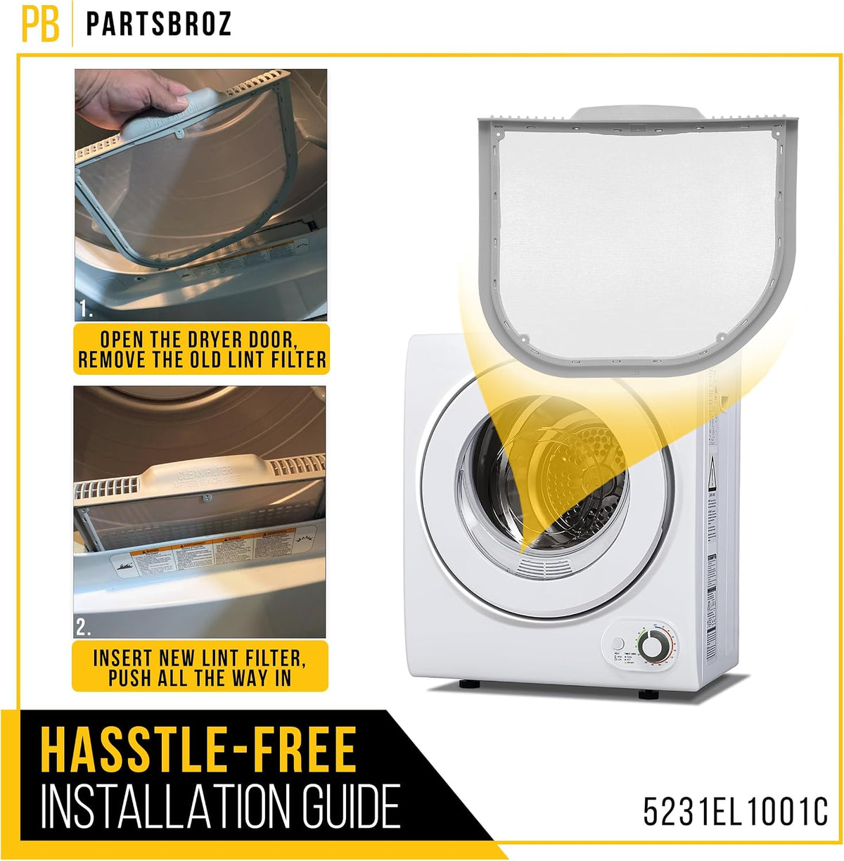 Dryer Lint Filter Screen for LG DLGX5781WE