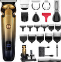 Men's Beard Trimmer Kit Electric Razor Shaver Professional Hair Clipper with Zero Gapped T-Blade Nose Ear Beard Body