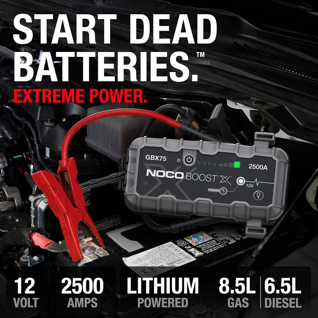 Boost GBX75 2500A UltraSafe Jump Starter, 12V Lithium Battery Booster