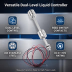 Stainless Steel Switch Tank Water Level Sensor Double Ball Water Level Controller Sensor Switch for Tank Pool(150mm / 5.91in)
