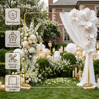 7.2x7.2FT Gold Square Wedding Arch, Metal Backdrop Stand