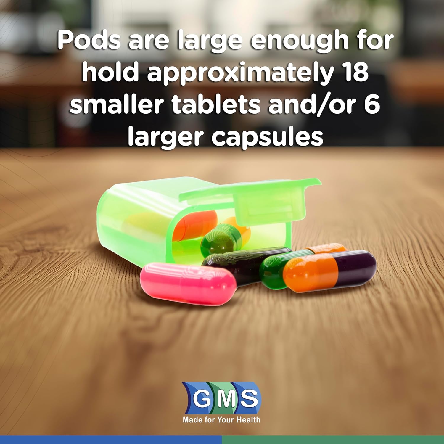 Monthly Pill Organizer - 31 Day Pop Out Pill Pods for Supplements, Vitamins & Medications - Ideal for Daily Use &