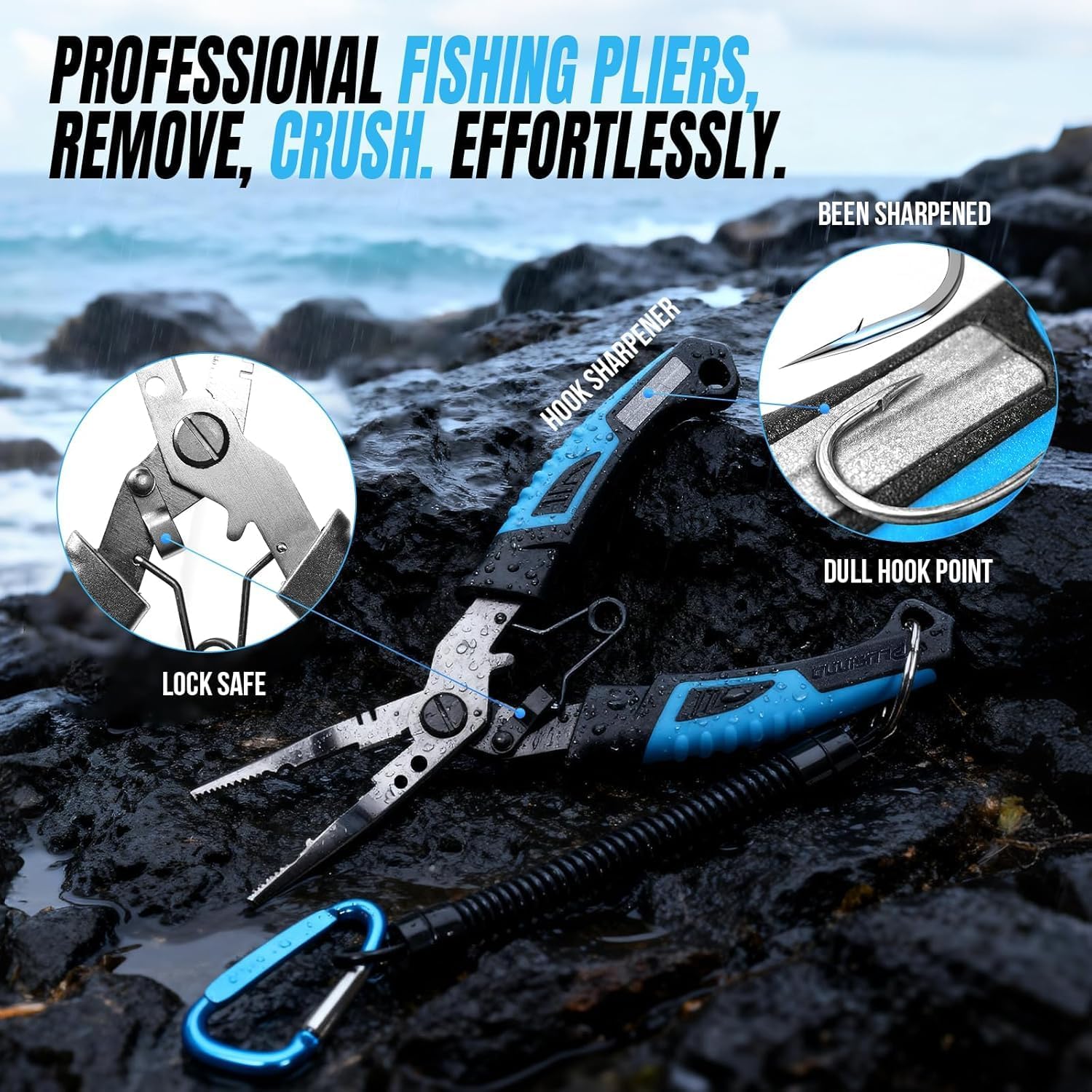 Fishing Gear,Full Fishing Pole kit Include Fishing Rod and Reel Combo, Tackle Box with Fishing Lures, Fishing