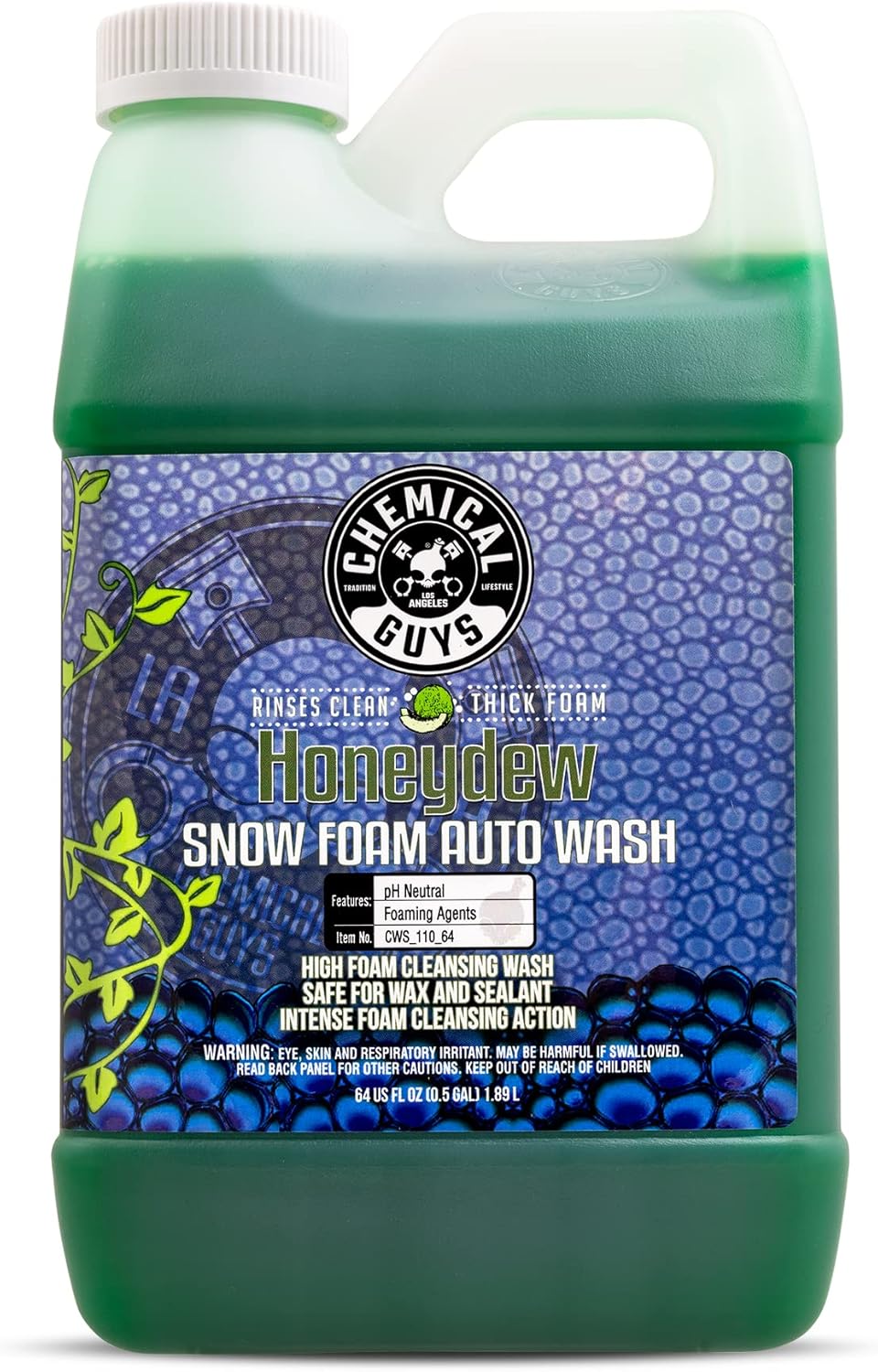 Honeydew Snow Foam Car Wash Soap for Foam Cannons, 64 oz | High-foaming pH-balanced suds for cannons, guns or