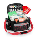 First Responder First Aid Kit Fully-Stocked EMT Bag(Black,20L)