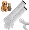 Extra Long Cat Grooming Arm Sleeves Cat Gloves Bite Proof