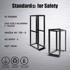 Server Rack 4 Post Open Rack Frame Rack Enclosure 19 Inch Adjustable Depth Aluminum (27U,56Inch Height)