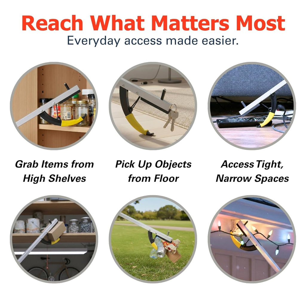 Reacher, Standard, 26", Grabber Reacher Tool, Lightweight Trash Picker Grabber & Garden Nabber, Handy Aluminum Picker
