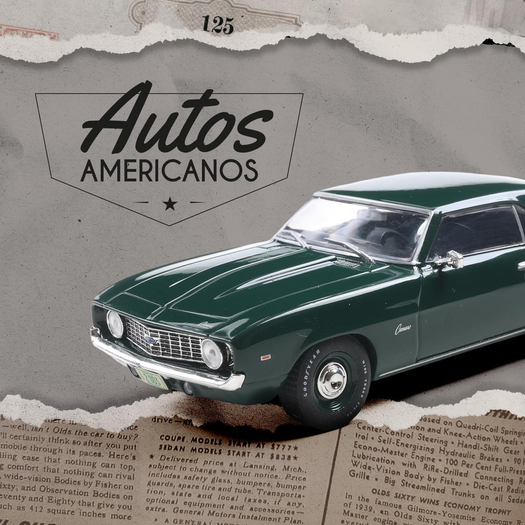 Classic 1:43 American ZL 1-1969 Diecast Car - Collectible Legendary Vintage Model with Display Base & Precisely