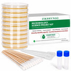Nutrient Agar Petri Dishes Science Project Kit | Pre-Poured Agar Plates and Cotton Swabs for Science Experiments |