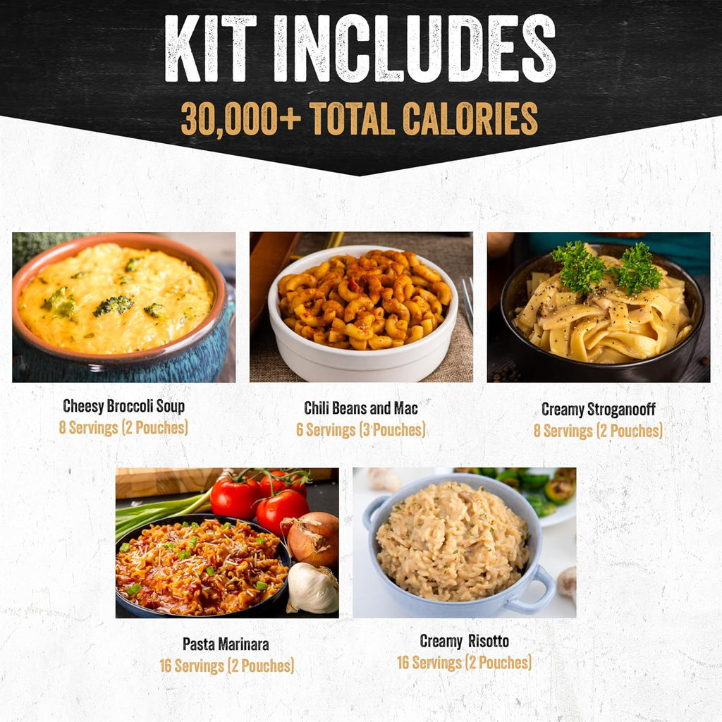 120 Serving Entree Bucket-Freeze Dried Emergency Food Supply-Survival Meals with Long Shelf Life-Prepper Essentials
