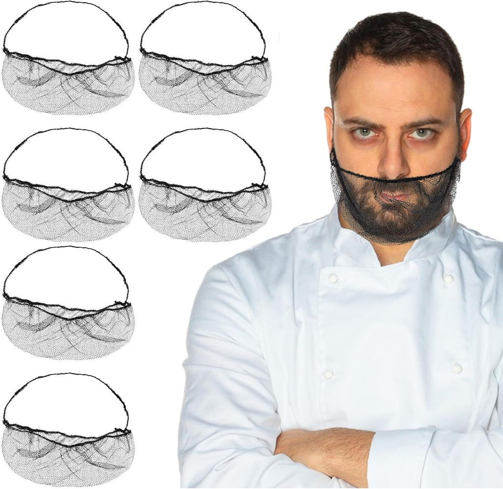 100 Pcs Beard Nets Food Service Beard Covers Beard Guards Black Comfortable Protective Beard Covers Beard Mask for