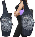 Yoga Mat Bag - Large Opening Long Tote Yoga Mat Carrier Holder Bag with Waterproof Wet Zipper Pocket and Drawstring