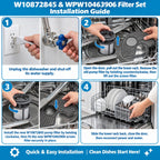 2 Pack Dishwasher Filter Replacement for Jenn-Air JDB8500AWF2