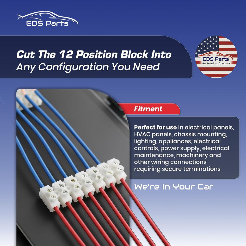 EDS 12 Position / 24 Contact Terminal Block Barrier Strip ES1200/12DSFB