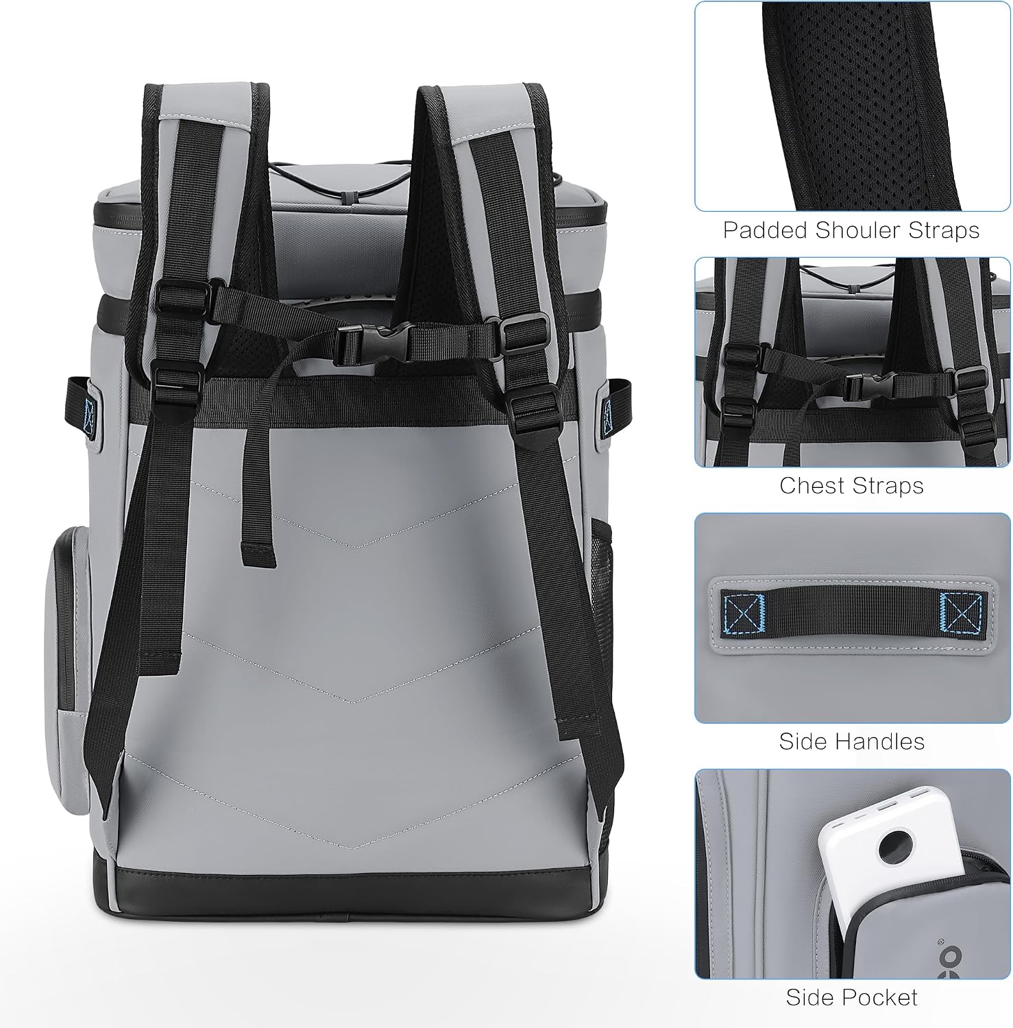 Large Waterproof Insulated Cooler Backpack, 30L, 48Cans | Men & Women, Leak Proof