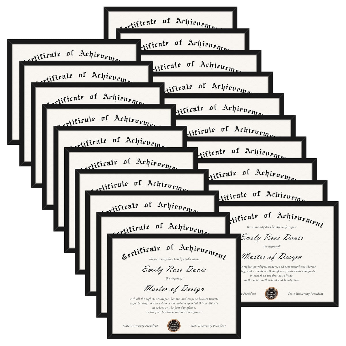 8.5x11 Picture Frame 20 Pack, Certificate Diploma Document Frames