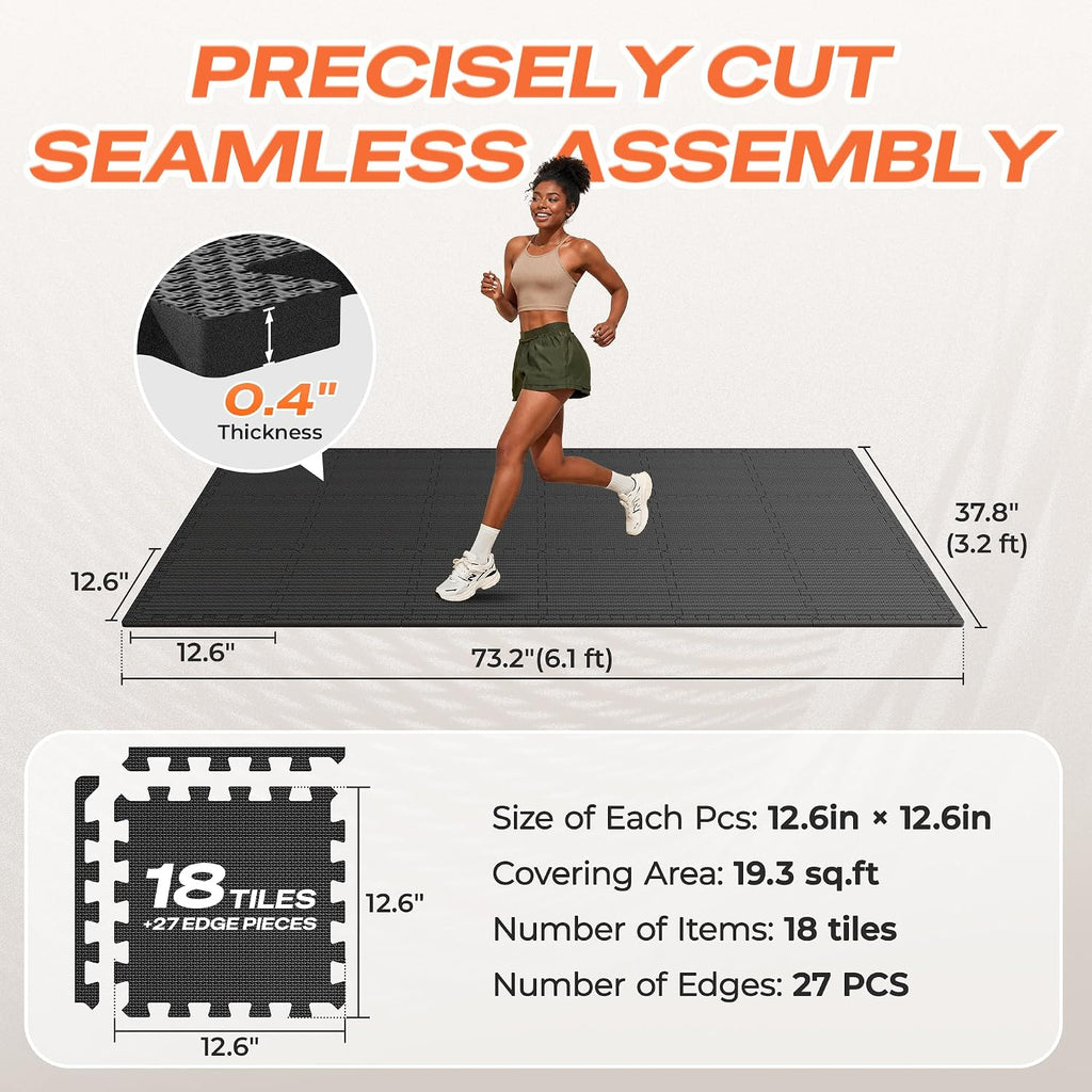 Gym Floor Mats, EVA Foam Puzzle Exercise Mats, Interlocking Floor Mats, Cushioned Foam Floor Tiles, Gym Flooring