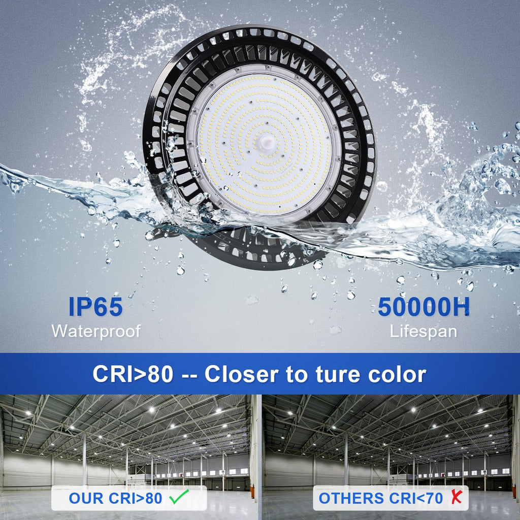 240W UFO LED High Bay Light, 5700K 38400LM, 1-10V Dimmable