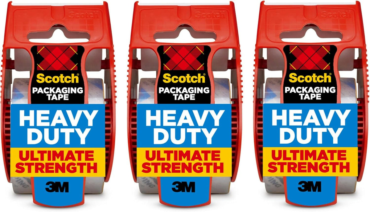 Heavy Duty Shipping Packaging Tape, 2 x 800 - Clear (3 Tapes) (1, Clear)
