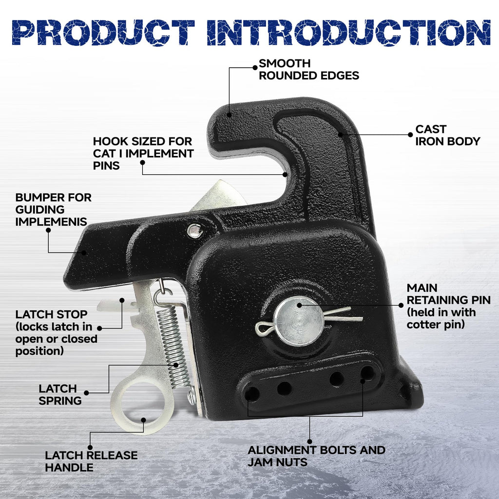 Upgraded Cat 2 Quick Hitch System, 3-Point Hitch Adapter