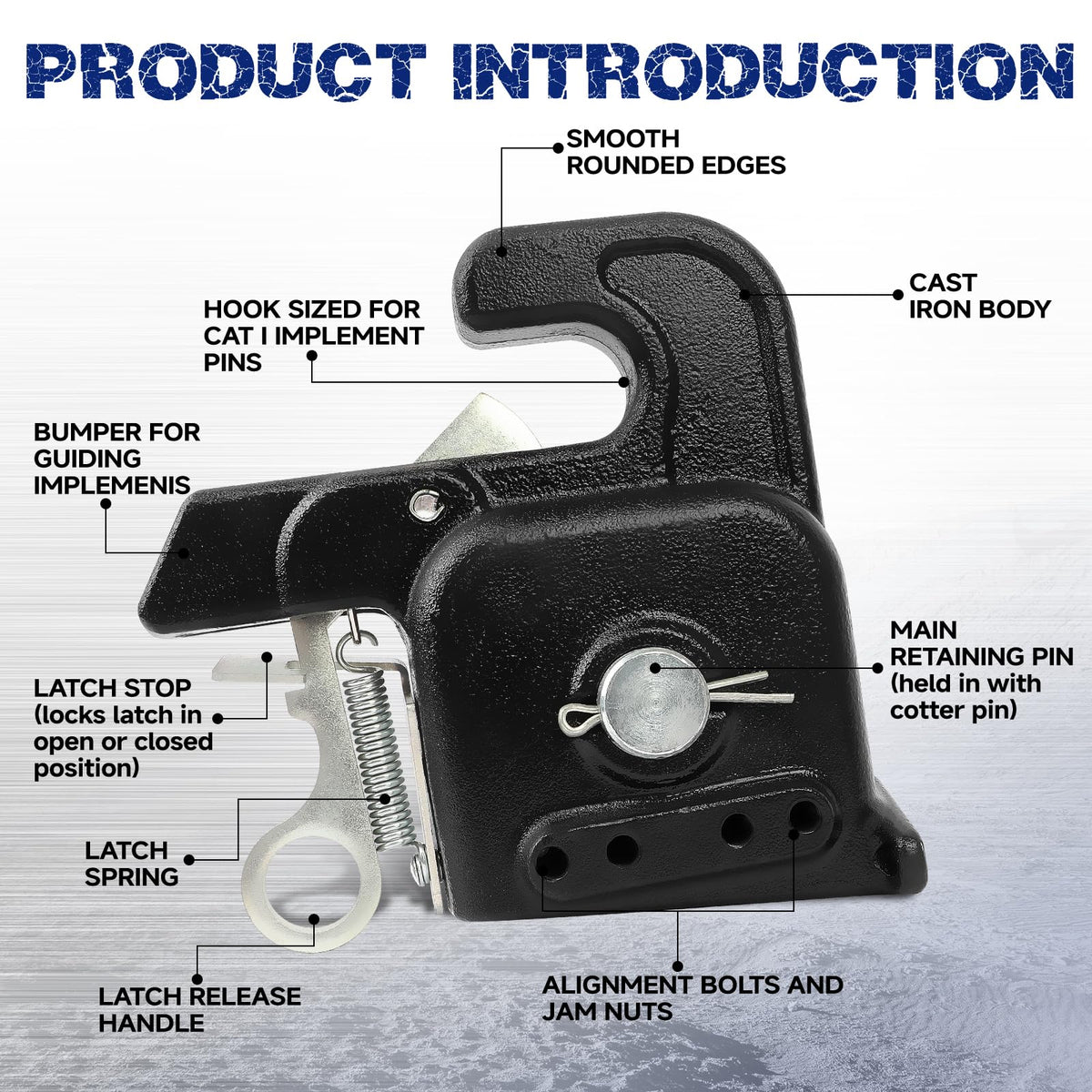 Upgraded Cat 2 Quick Hitch System, 3-Point Hitch Adapter
