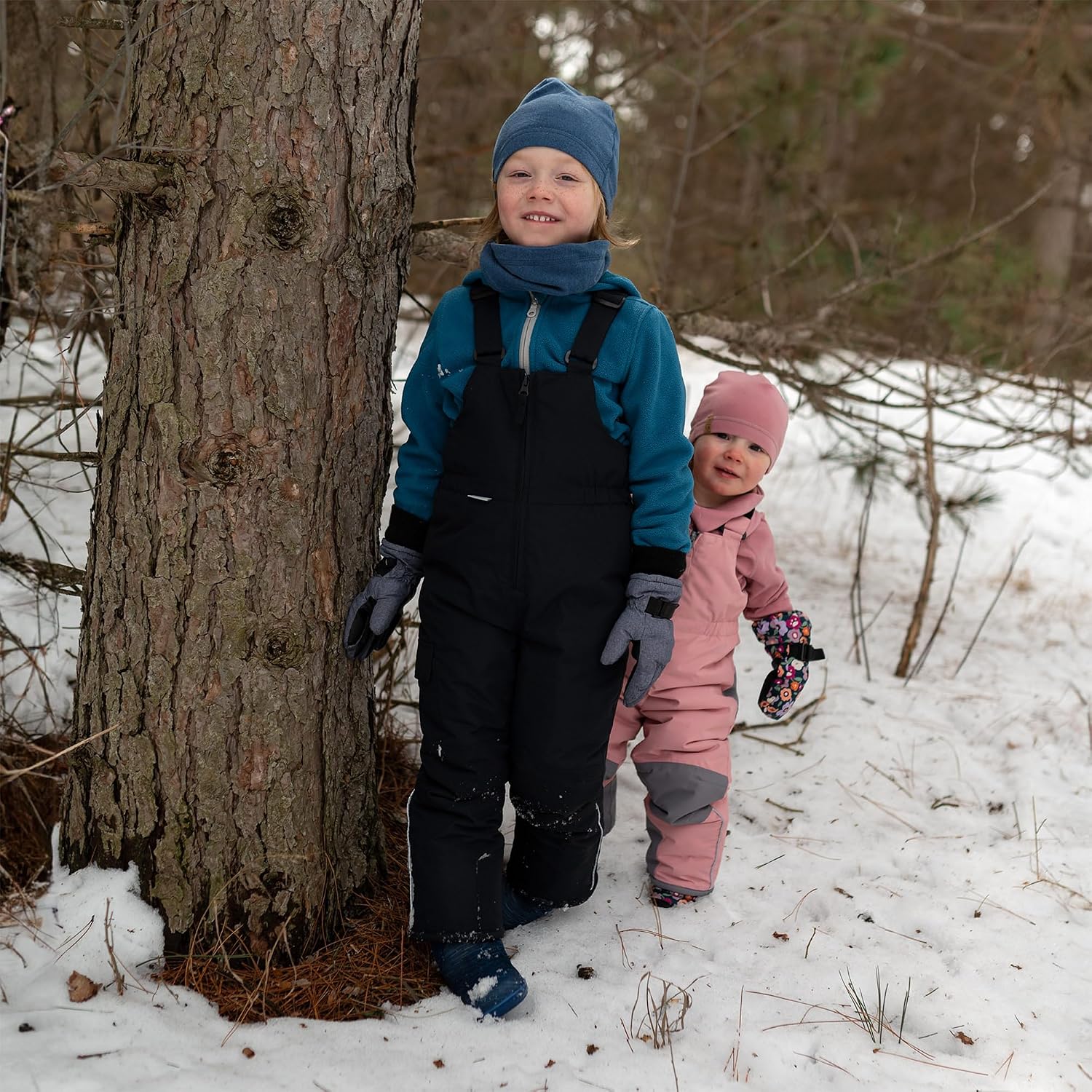 Waterproof Insulated Snow Bib Pants, Ski Overalls for Toddlers and Kids