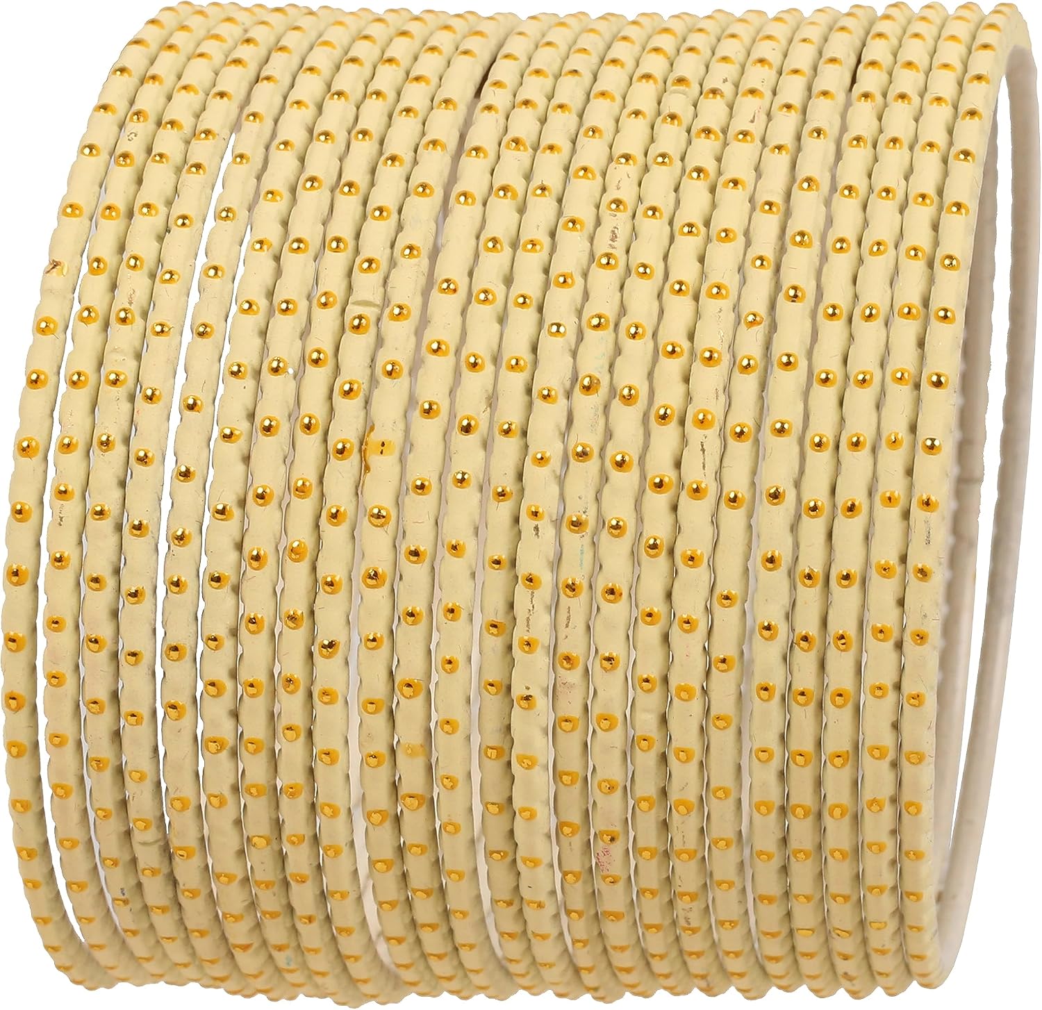 Indian Bollywood Trending Fashion Handcrafted Beautifully Trimmed Edges Textured Golden Dots Designer Jewelry Bangle