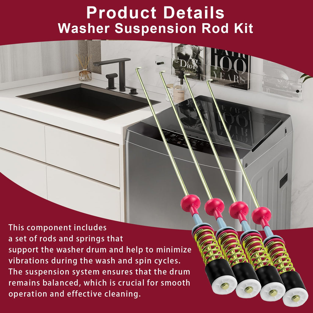 WA45T3400AP Washer Suspension Rods Kit Compatible With Samsung