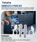Yetaha Upgraded 00754866 Dishwasher Door Spring & Cable Kit