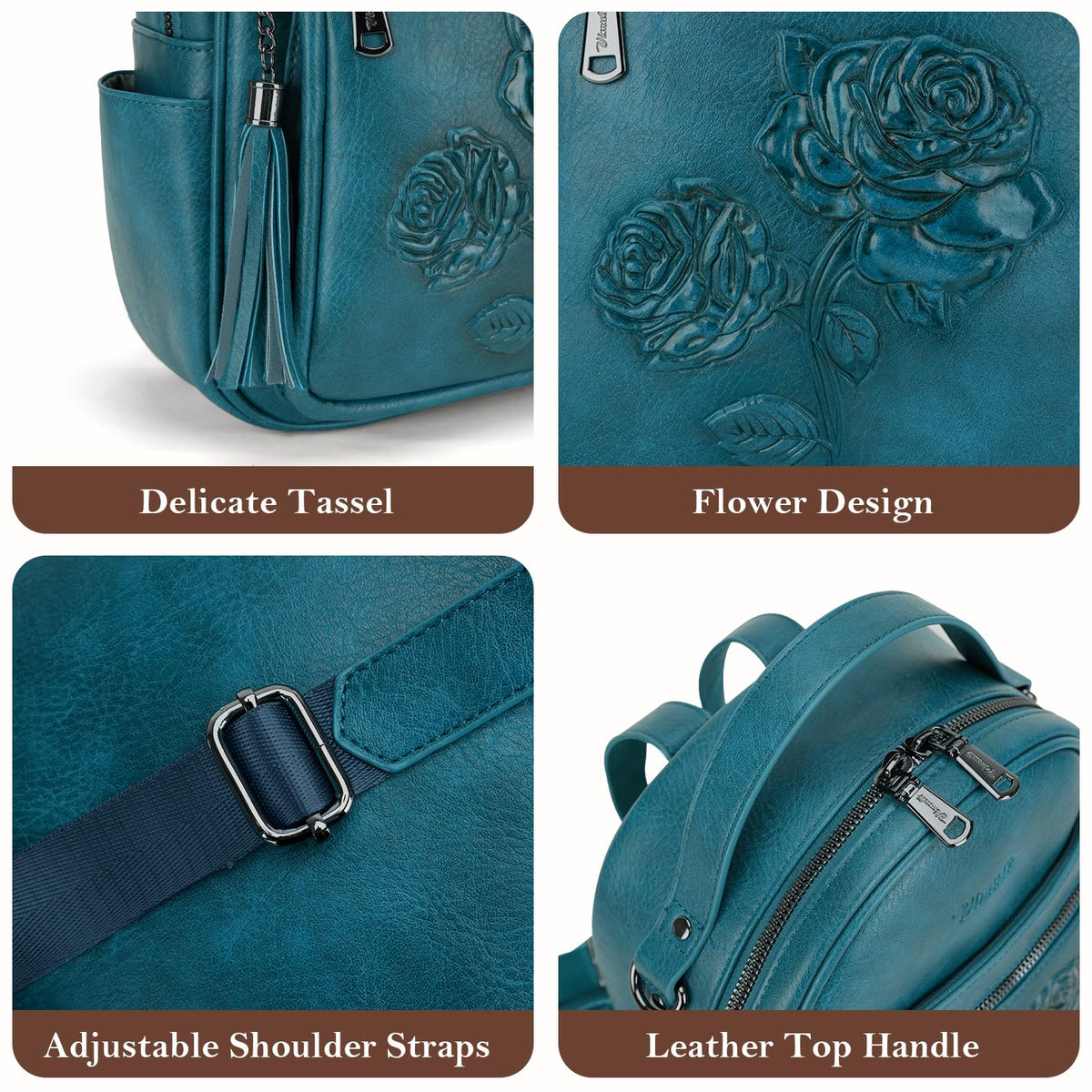 Mini Backpack Purse for Women,Vegan Leather Small Backpack for Daily