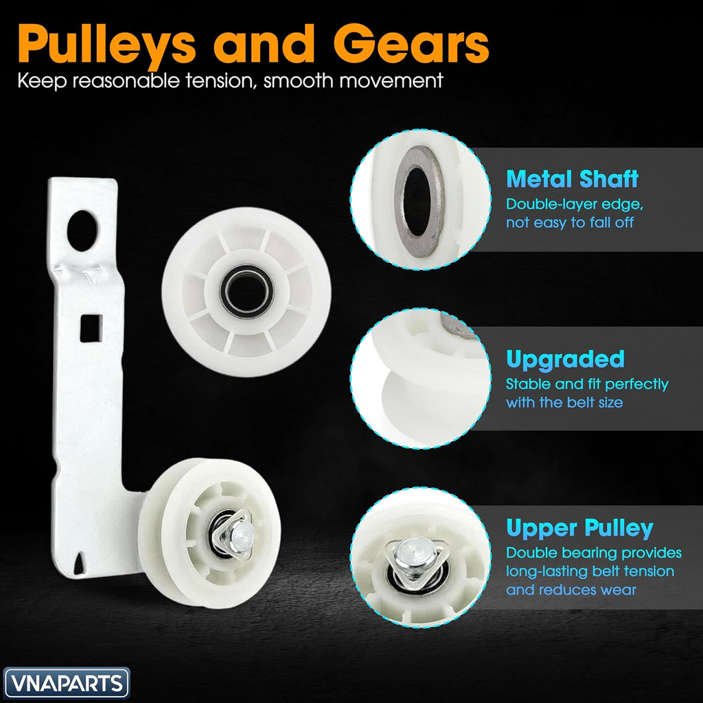 For Maytag Whirlpool WED9150WW1 MEDC215EW1 MEDB835DW3 Dryer Maintenance Kit