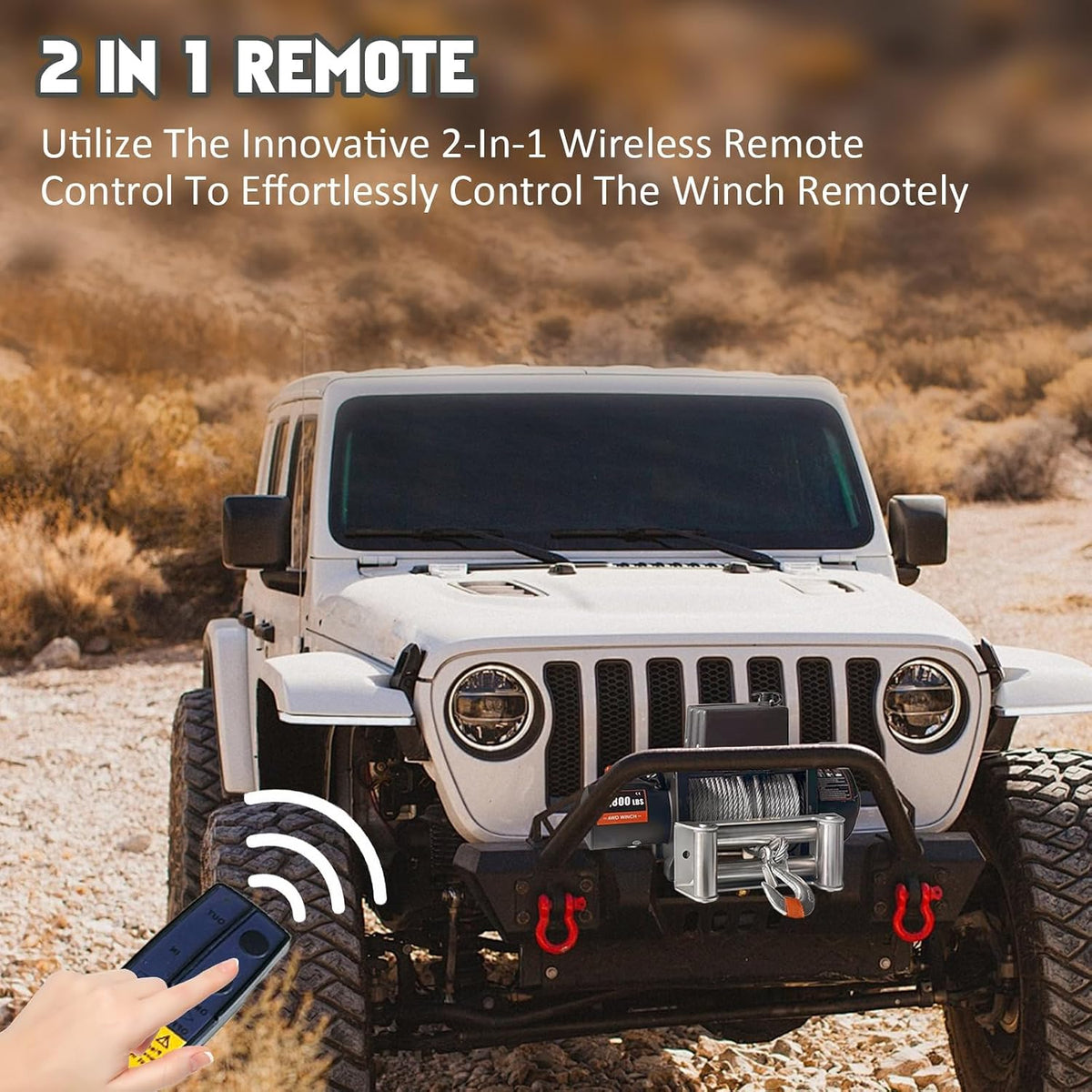 18,800 lb 12V Electric Winch with Wireless Remote Control, Heavy-Duty Truck and SUV Winch kit, 78 ft Rope Steel