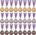 24 Piece Gold Silver Bronze Award Medals-Winner Medals Olympic Style | Gold Silver Bronze Medals Awards Medals for