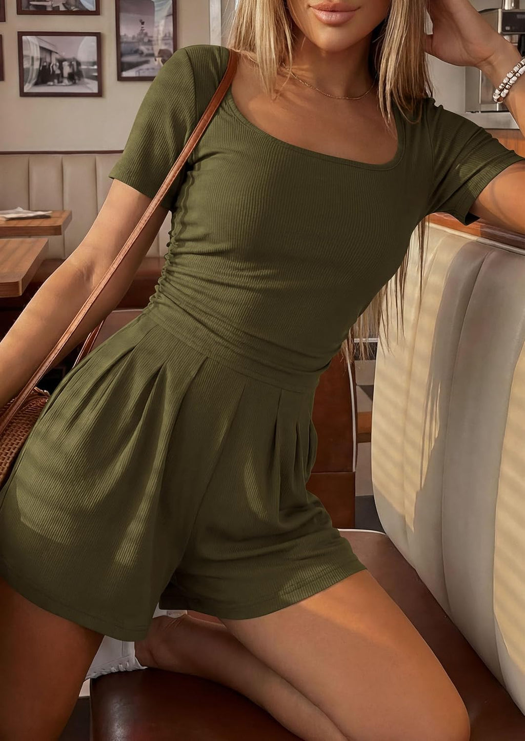 Womens One Piece Short Sleeve Rompers