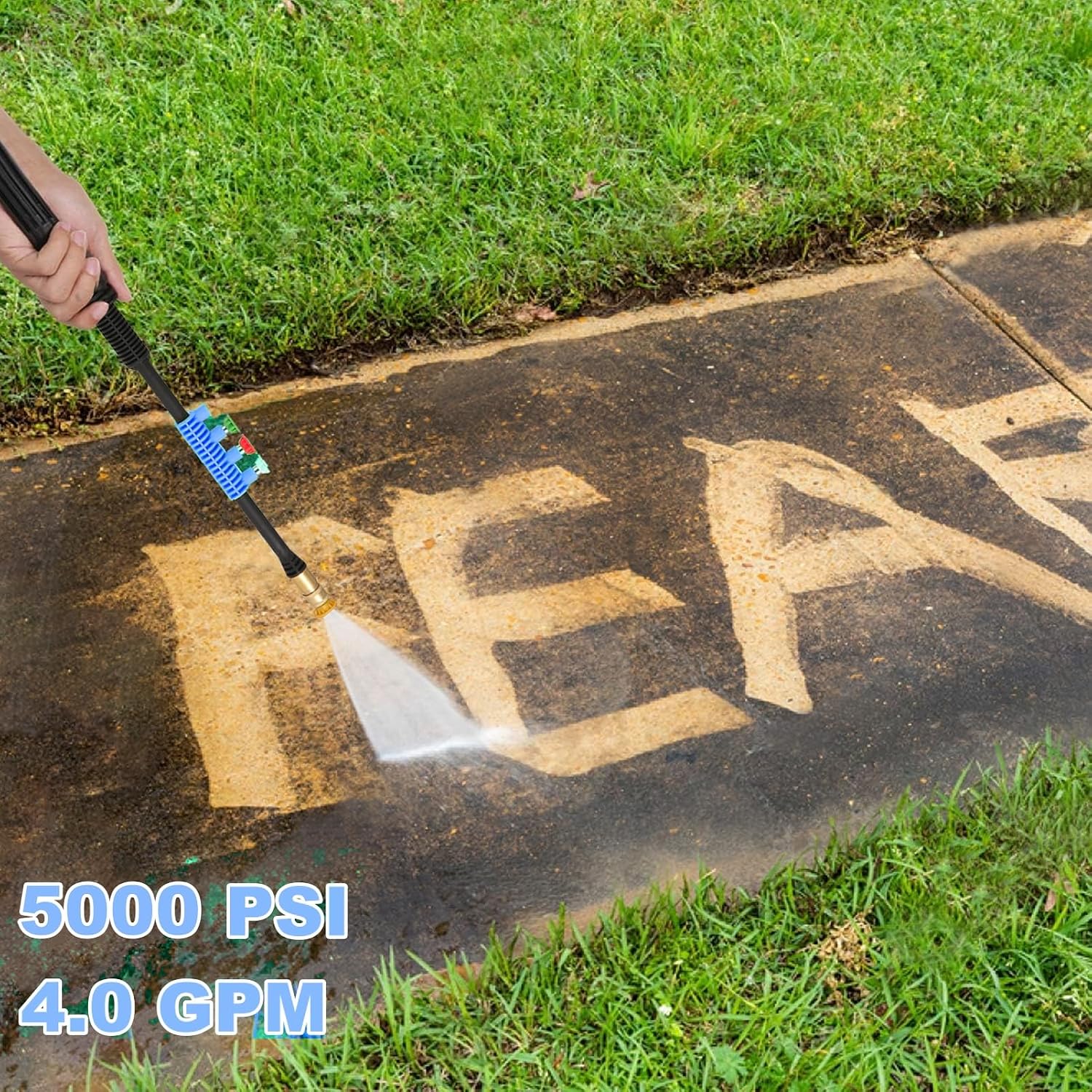 Heavy Duty 5000PSI 4.0GPM Electric Pressure Washer with 33FT Hose, 4 QC Nozzles for Cars/Fences/Patios/Home Cleaning
