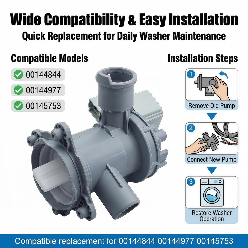 00144844 Washer Drain Pump Replace 00145753 00144977