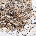 6.17 lb Epoxy Floor Flake, Black White Grey Yellow, 6-8 mm
