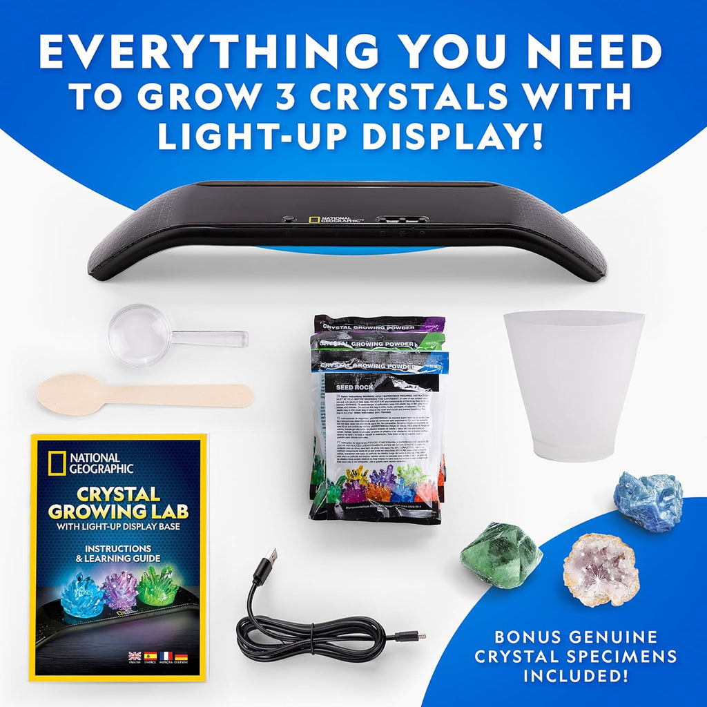 National Geographic Geology Kit with Crystals, Gem Dig, & Rock Collection | Rock Collection Box, Crystal Growing