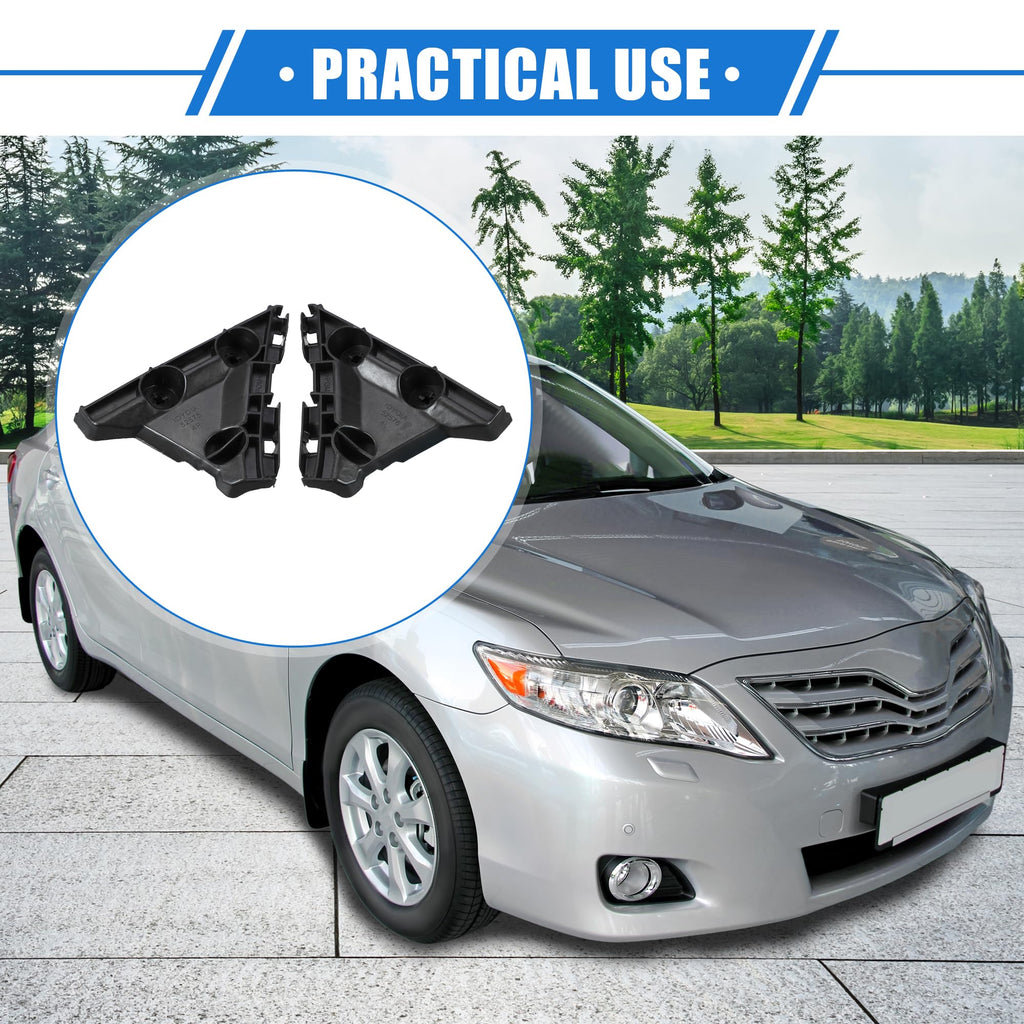 VekAuto 1 Pair Bumper Mounting Support Bracket Compatible for Toyota Camry 2007-2011, Left Right Bumper Retainer Set Plastic Black