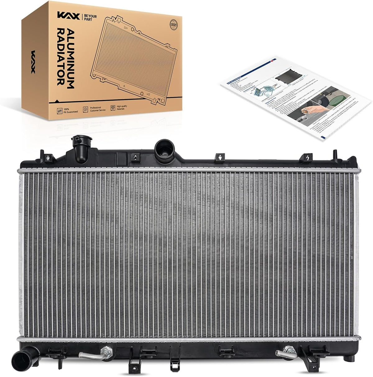 KAX CU2777 Engine Radiator, Compatible with 2016-2017 Crosstrek, 2013-2015 XV Crosstrek, 2009-2013 Forester, 2008-2016 Impreza, 2005-2014 Legacy, Outback